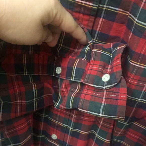 Ralph Lauren Red Plaid Button Up Shirt Size Large - Picture 4 of 5